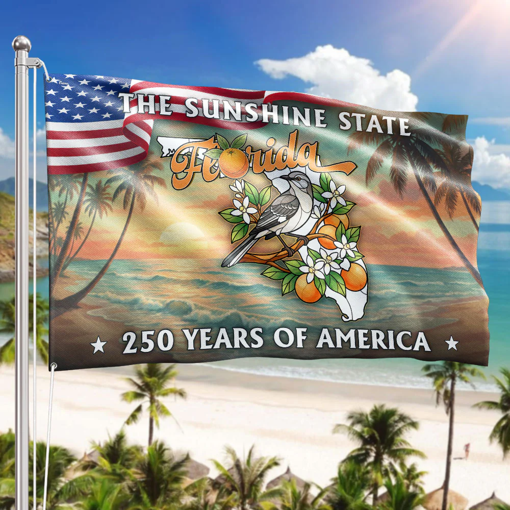 250 Years of America Flag, The Sunshine State Florida Grommet Flag