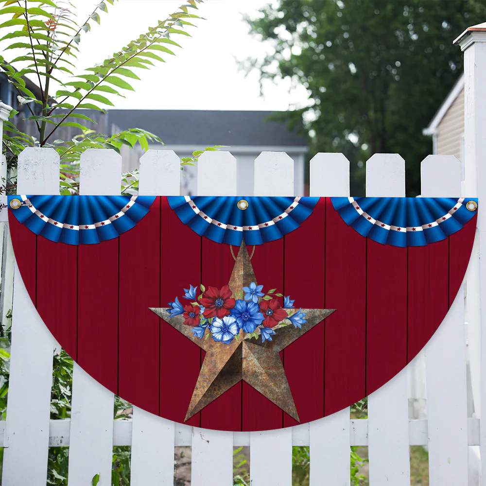 Bimipi American Flag - Happy 4th Of july God Bless America Non-Pleated Fan Flag