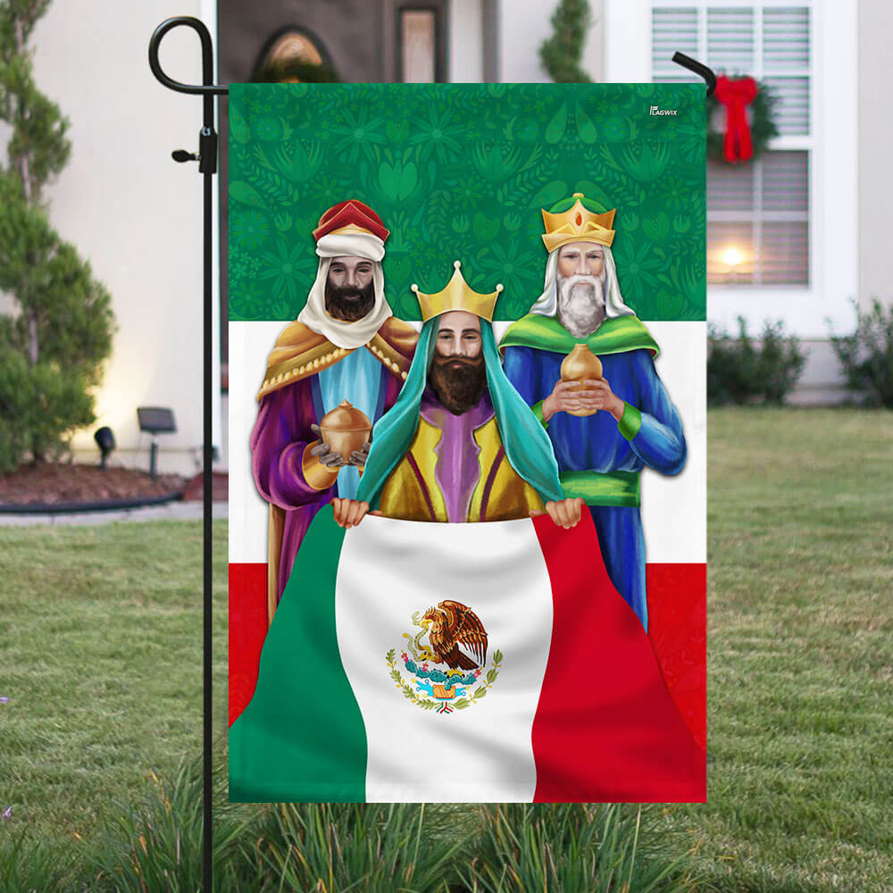 Three Kings Mexican Flag – Nativity Epiphany Holiday Decor
