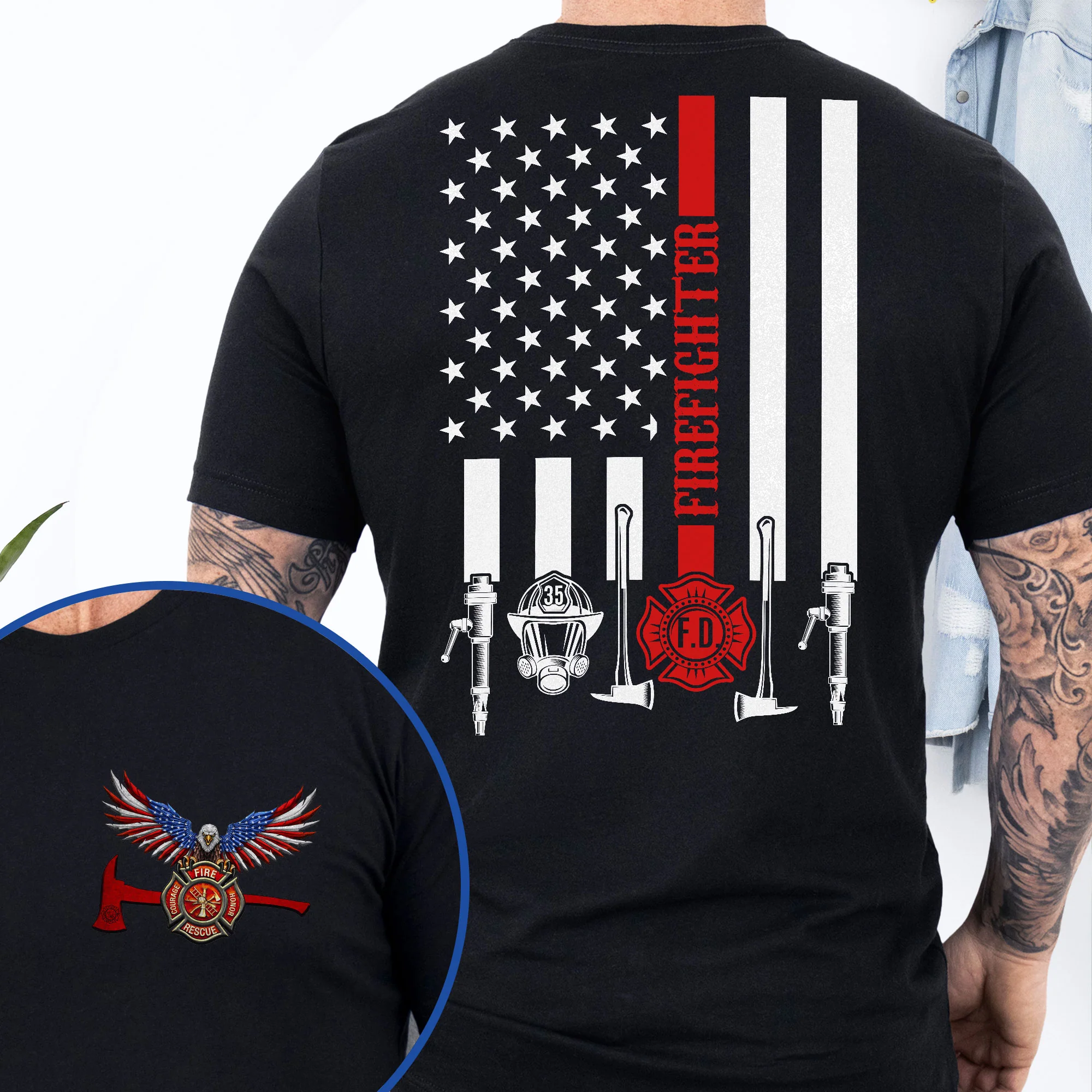 The Thin Red Line American Eagle Firefighter T-Shirt