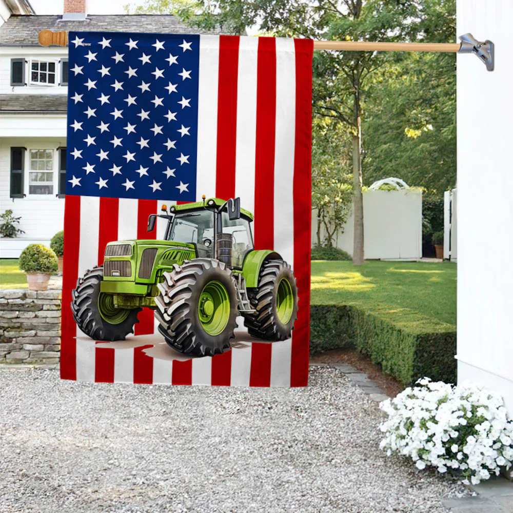 Bimipi  Tractor Farmer American Flag