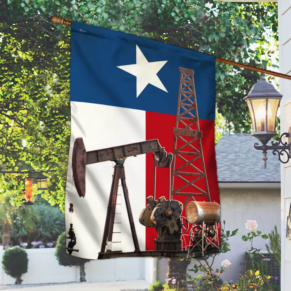 Oilfield Worker Texas Flag
