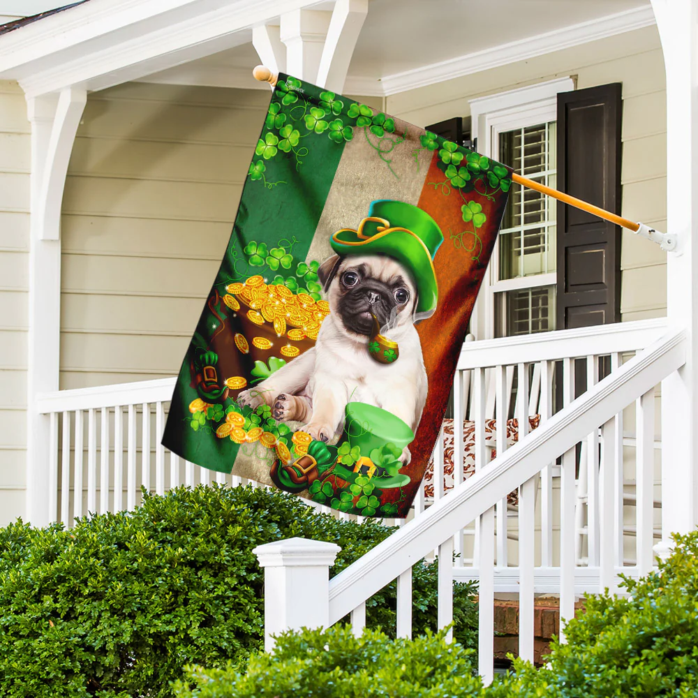 Saint Patrick's Day Pug Irish Flag