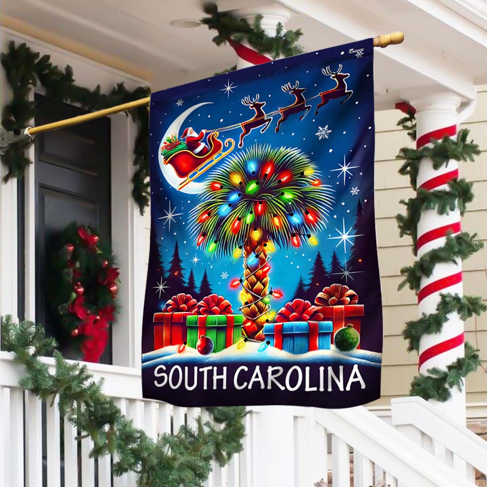 South Carolina Christmas Flag Santa Is Coming To South Carolina Flag