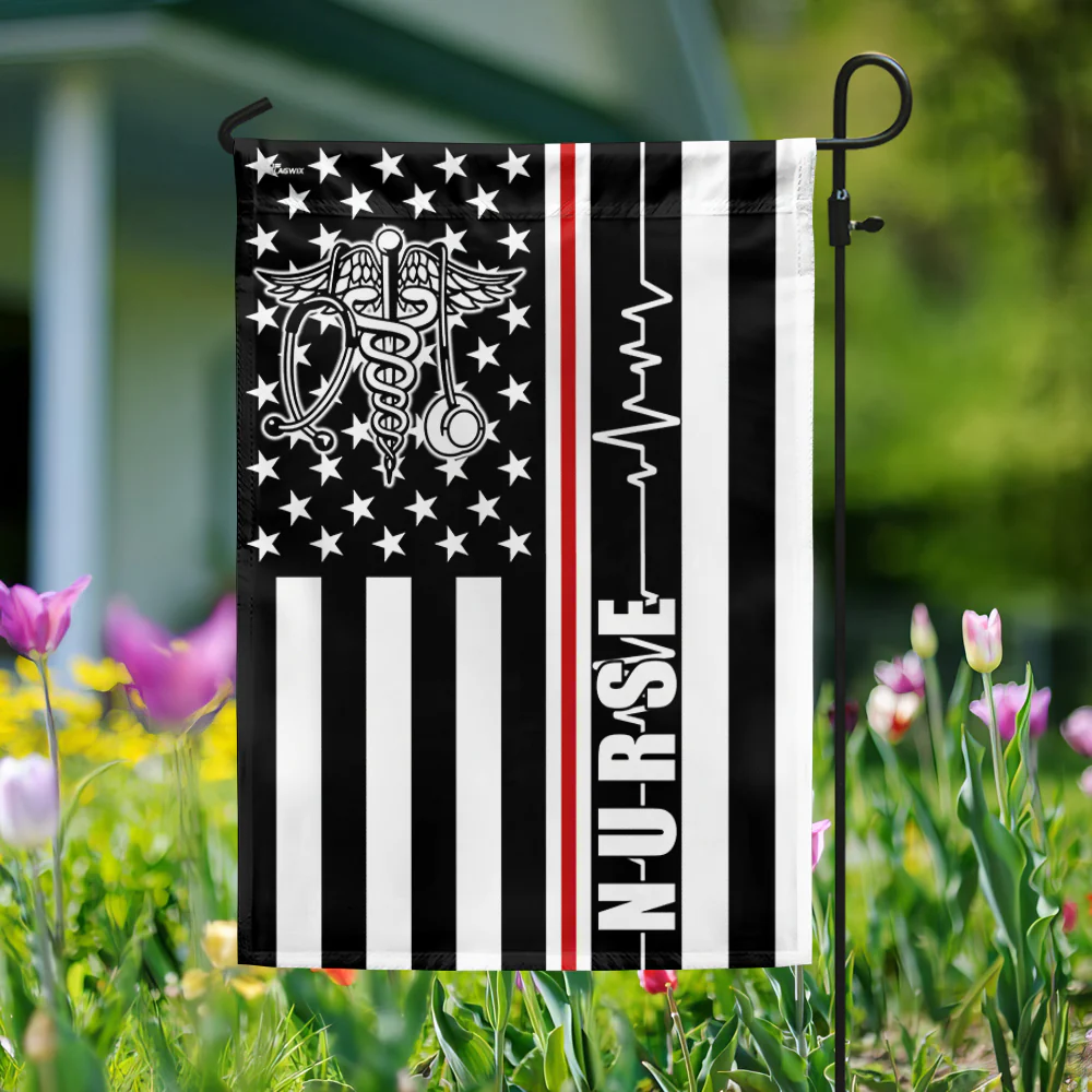 Nurse Flag American Flag Thin Red Line Nurse Flag