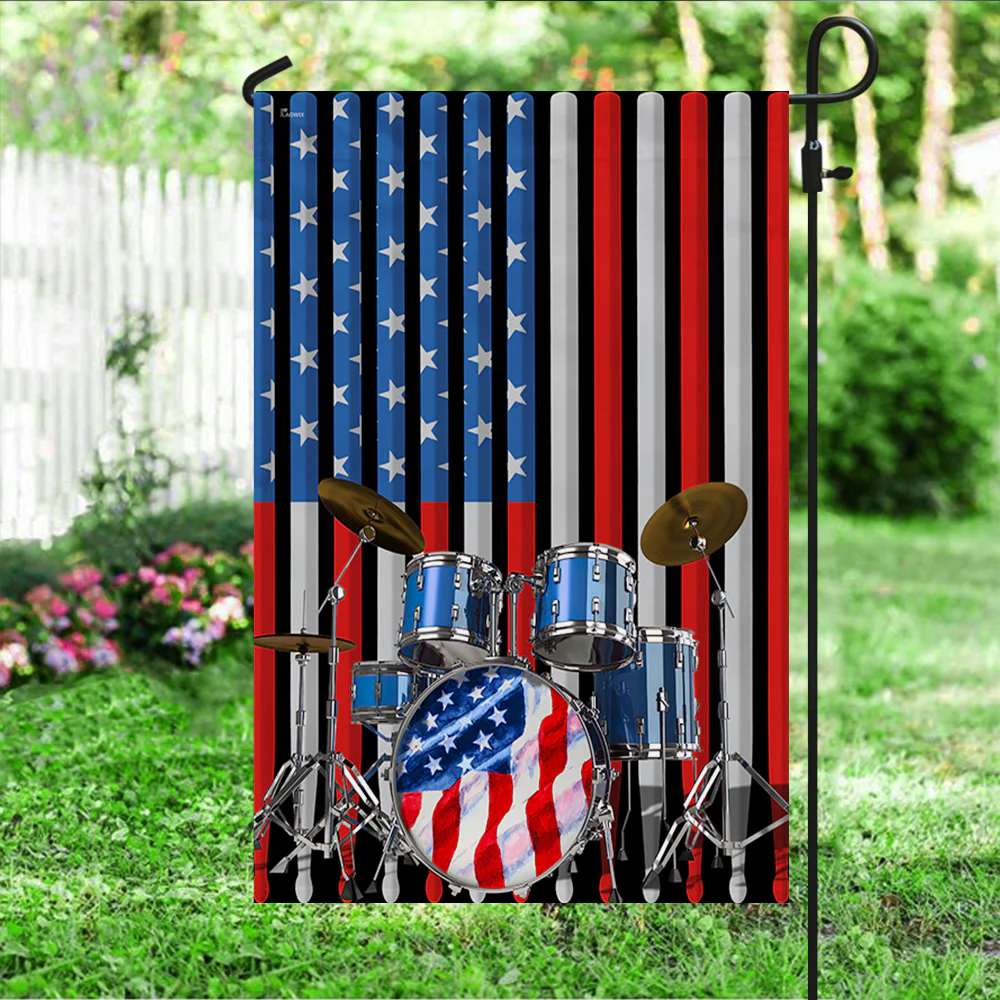 Bimipi American Flag - Drummer. American Patriot. Drum US Flag
