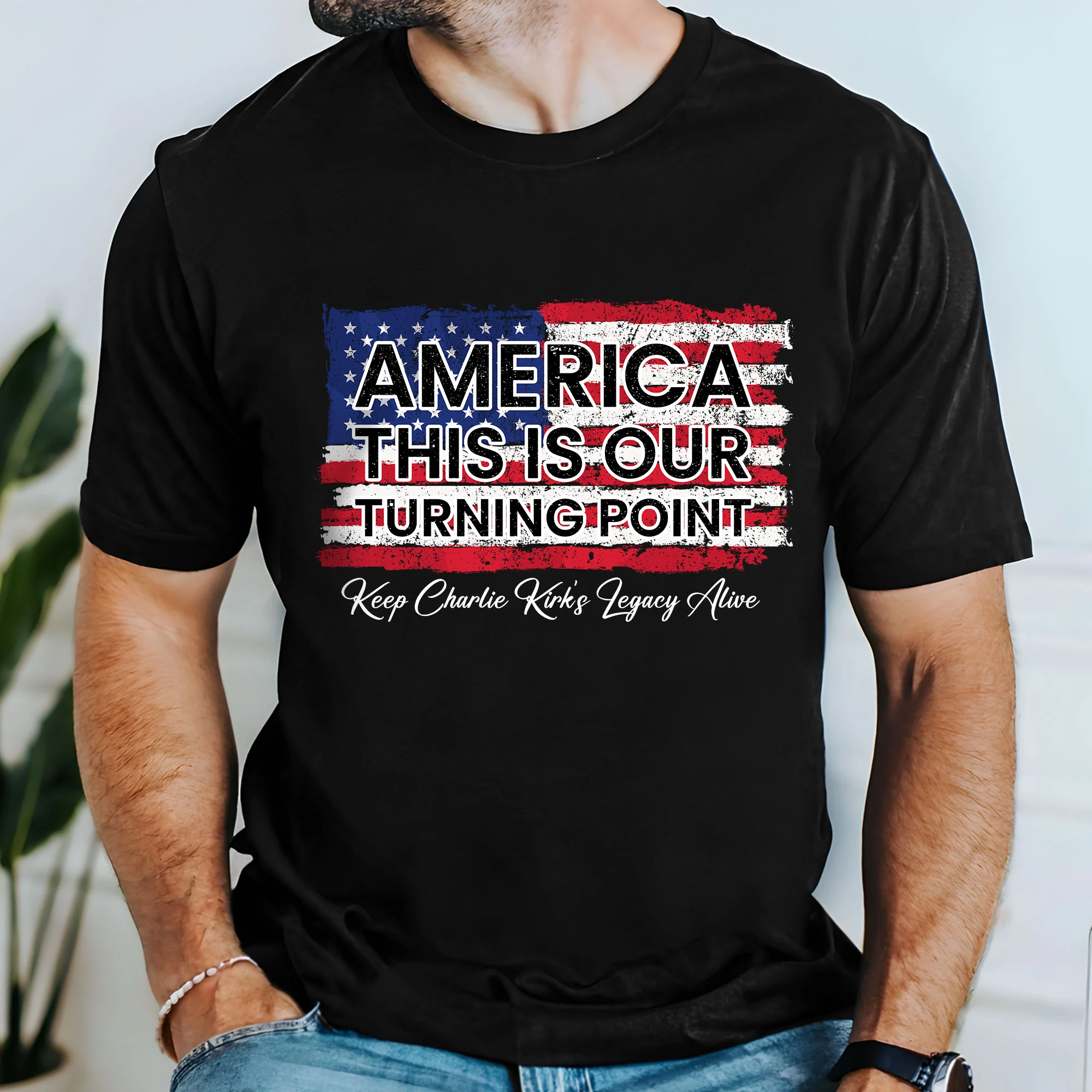 Charlie Kirk Tribute T-shirt - This Is Our Turning Point Bella Canvas Tee