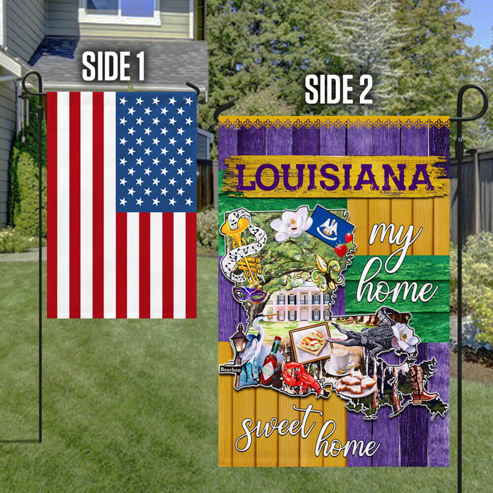 Louisiana My Home Sweet Home American Two-Sided Flag
