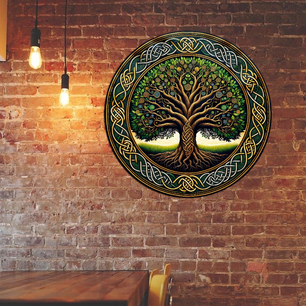 Yggdrasil Tree Of Life Norse Viking Goddess Wiccan Hanging Metal Sign