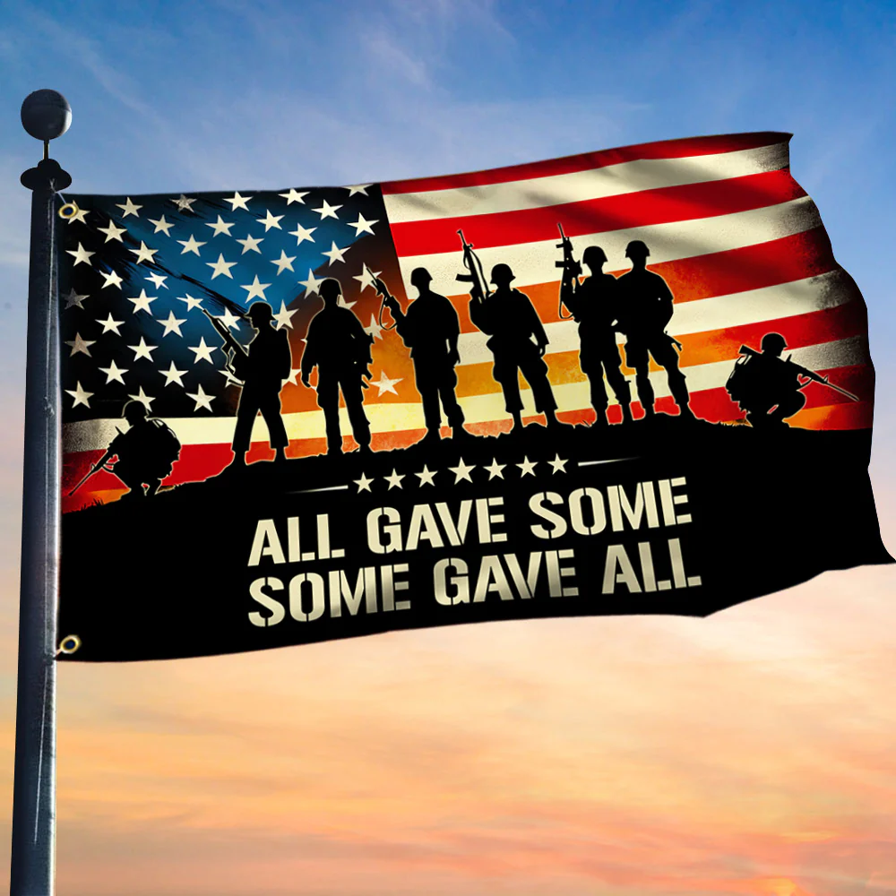 Memorial Day Grommet Flag All Gave Some Some Gave All Patriotic Veterans Day American Flag