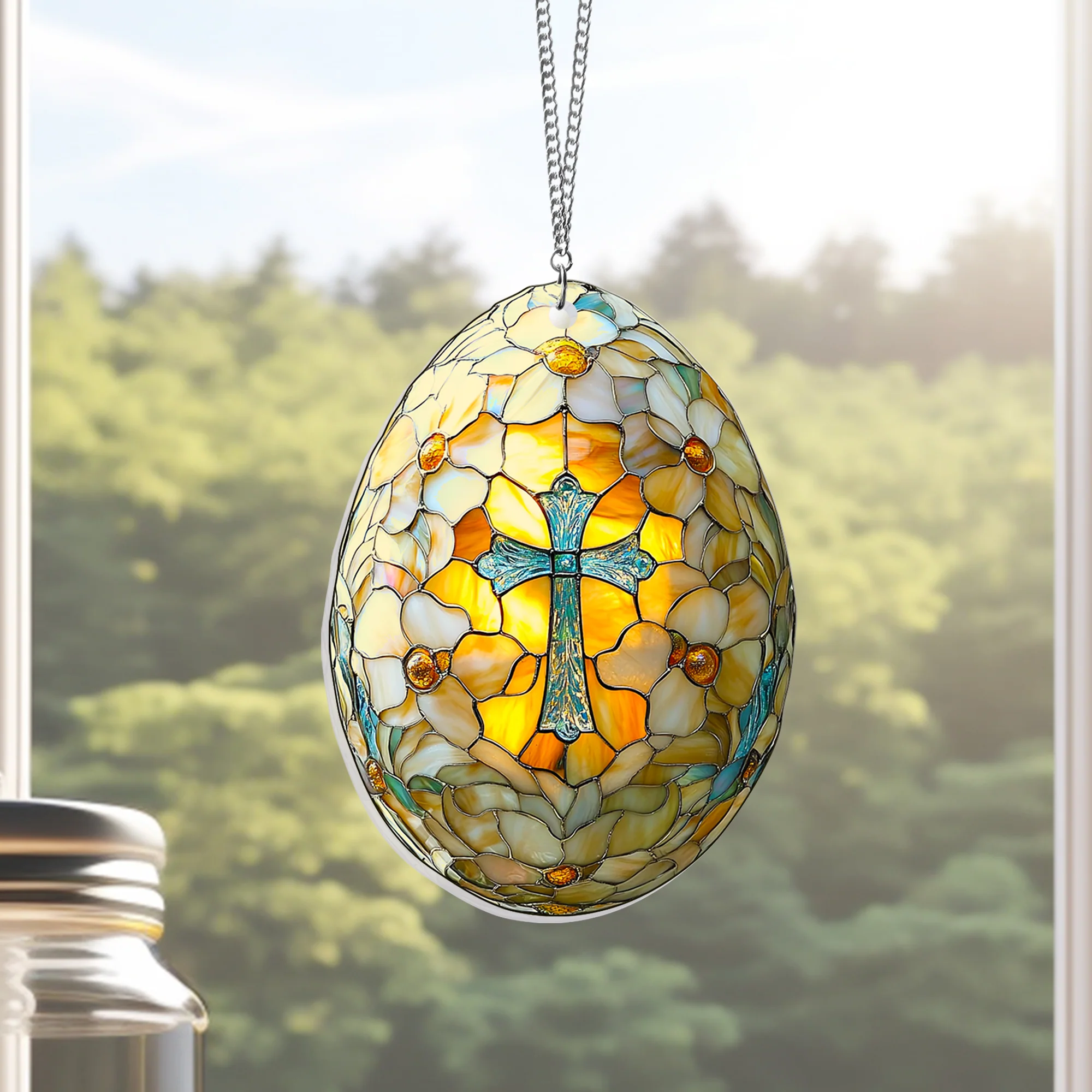 Easter Egg 2D Acrylic Suncatcher Window Hanging