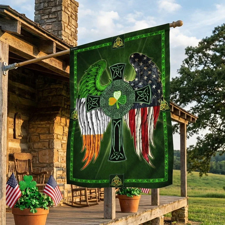 Irish USA Flag 3-Day Shipping
