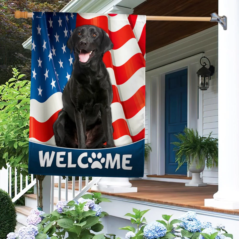Bimipi American Flag - Black Labrador Dog 4th Of july American Flag TQN1226Fv1