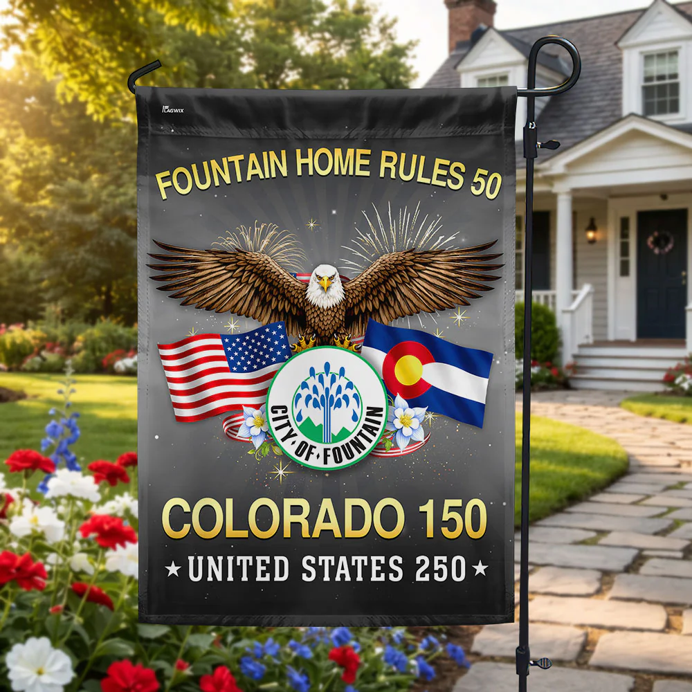 Colorado Flag, Fountain Home Rules 50 Colorado American Flag