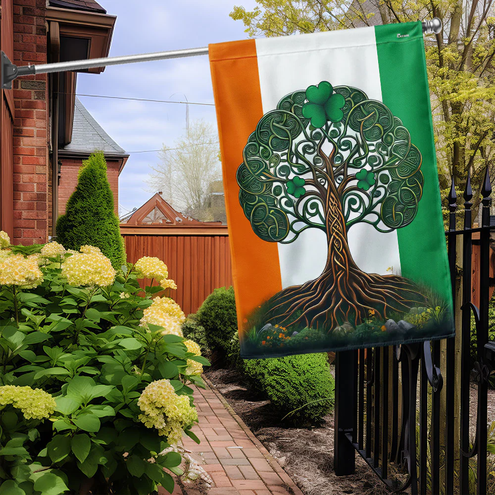 Bimipi  Celtic Tree of Life Irish St. Patrick's Day Flag