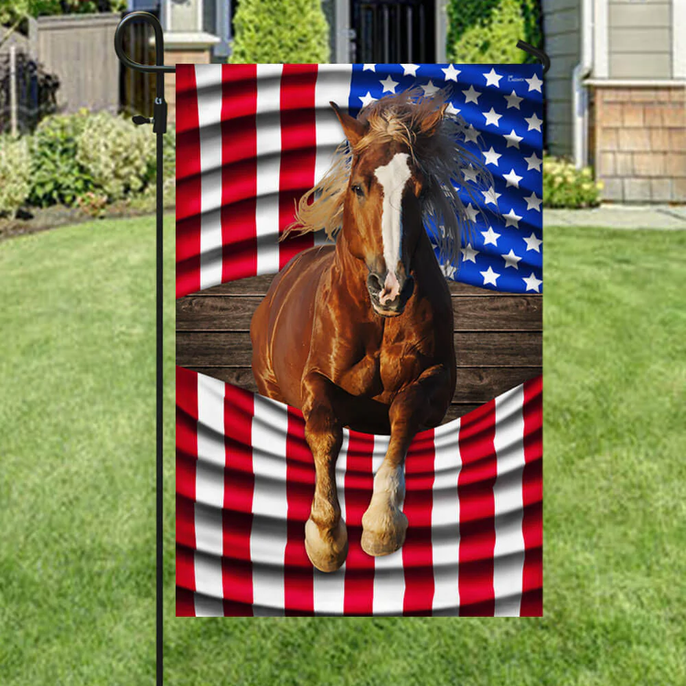 Patriotic Horse American Flag THB3647Fv7
