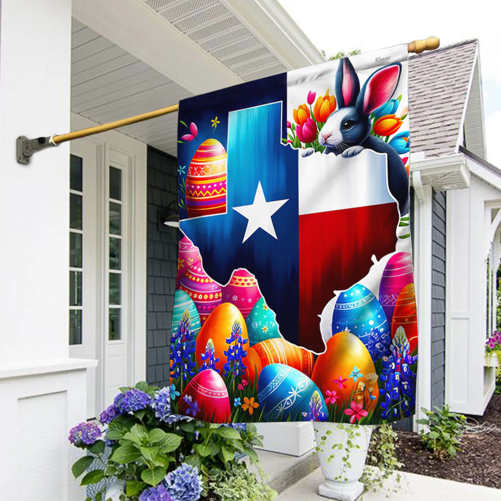 Bimipi  Texas Easter Day Bunny Eggs  Flag