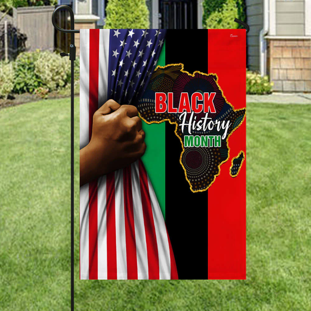Black History Month. African American Flag