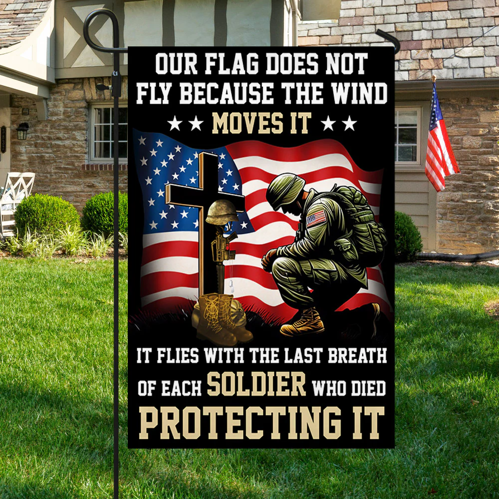 Bimipi Memorial Day Flag Honor Fallen Soldiers Veterans Our Flag Does Not Fly Because the Wind Moves It Patriotic Veterans Day American Flag