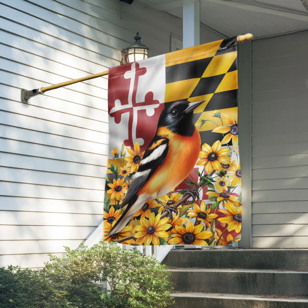 Maryland Baltimore Oriole And Black-eyed Susan Flag