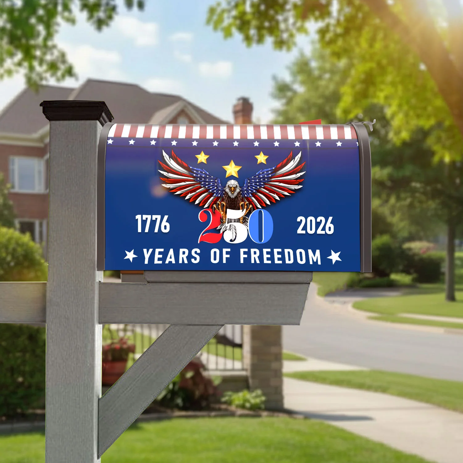 Patriotic America 250 Years of Freedom 1776 2006 Mailbox Cover