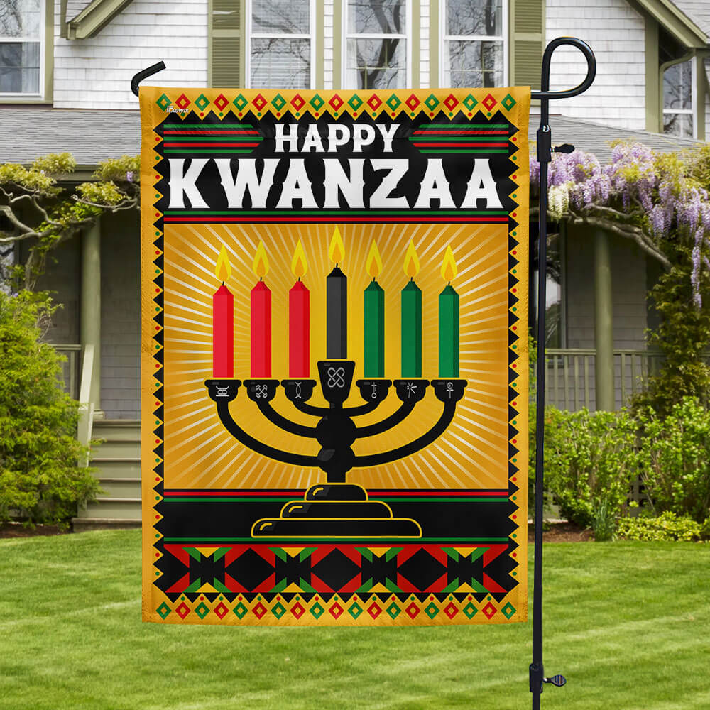 Happy Kwanzaa Black History African American Flag