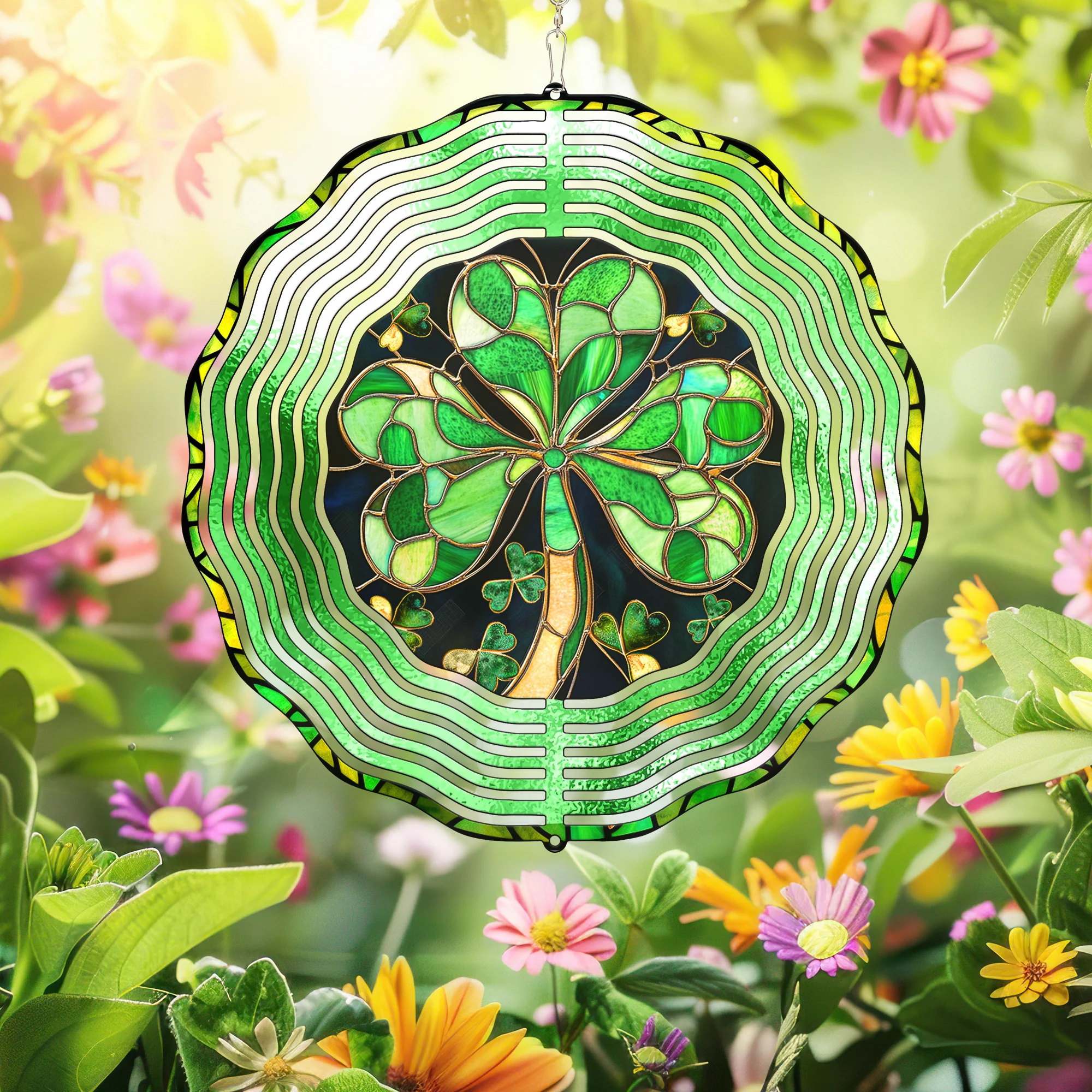 Shamrock Irish St. Patrick's Day Wind Spinner