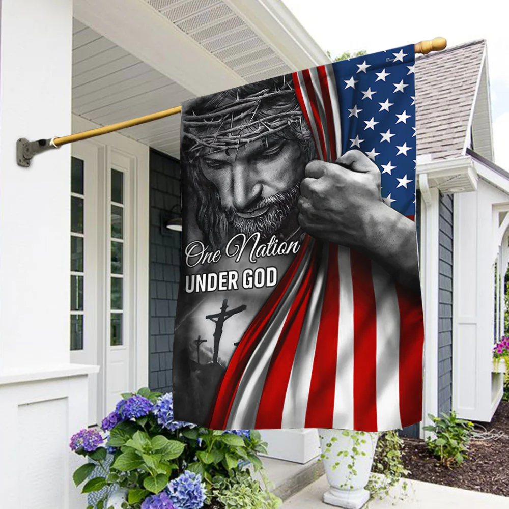 Jesus Flag One Nation Under God American Patriot Flag, American Flag