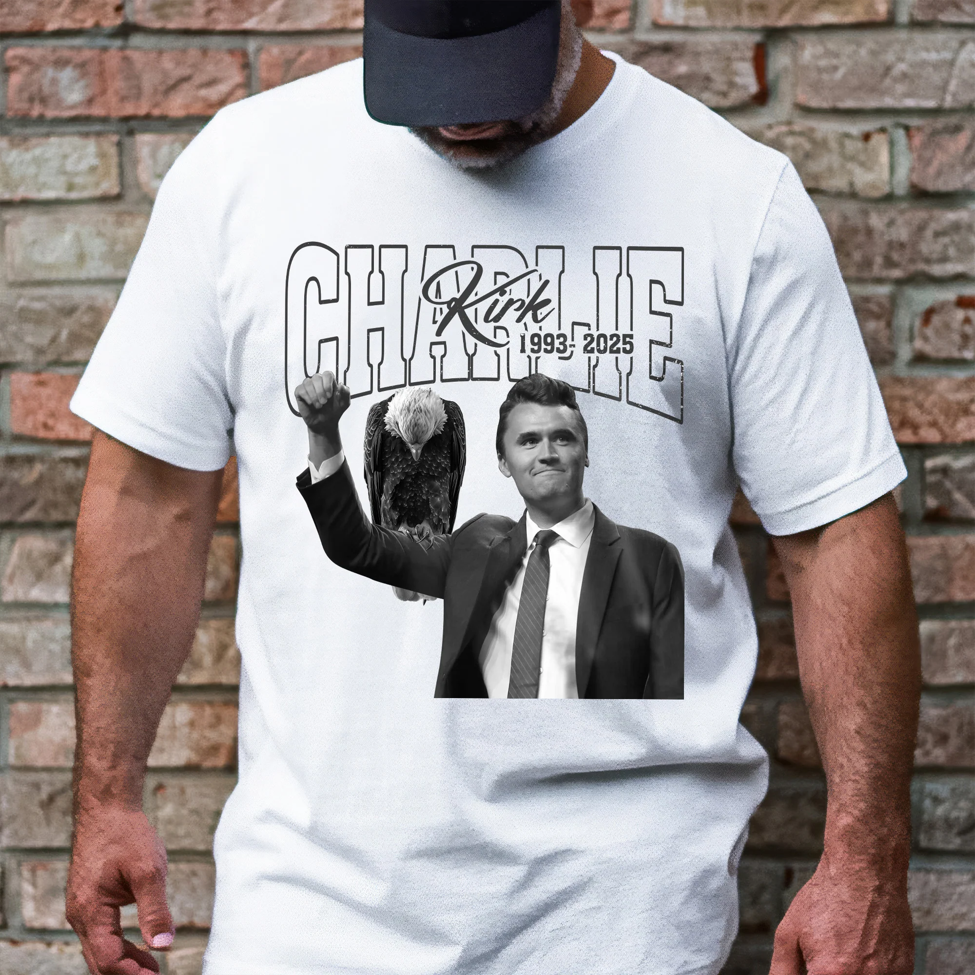 RIP Charlie Kirk 1993 2025 Tribute T-Shirt - Bald Eagle Patriotic Shirt