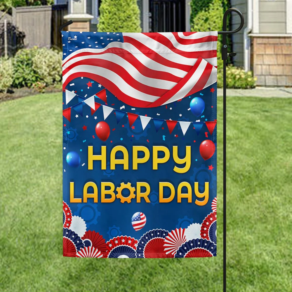 Happy Labor Day American Flag