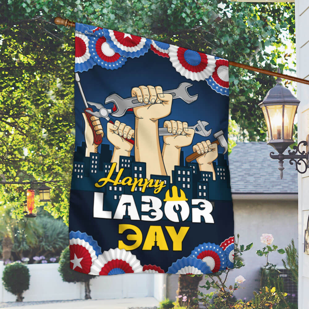 Happy Labor Day American Flag