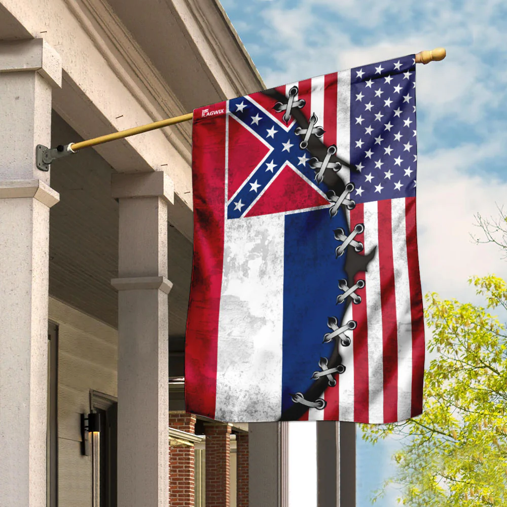 Mississippi And American Flag
