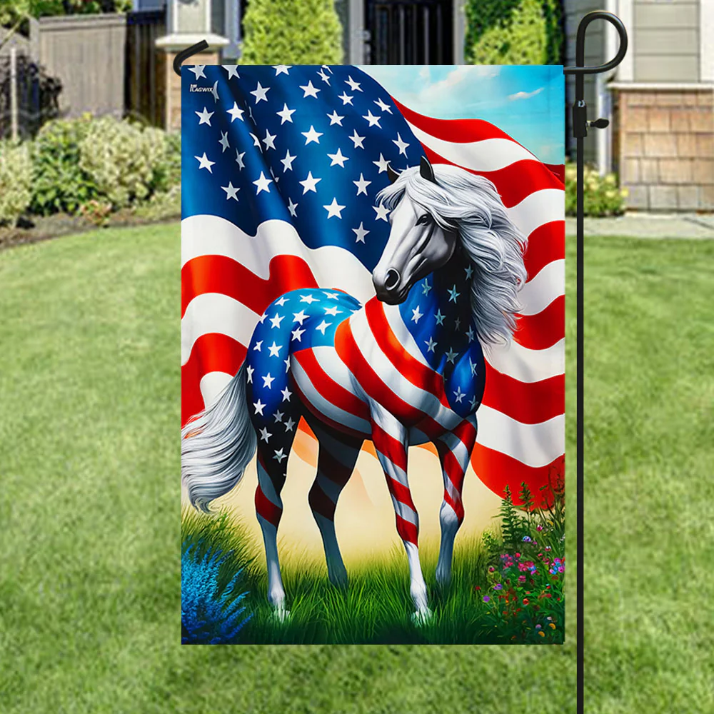 Horse Patriot American Flag