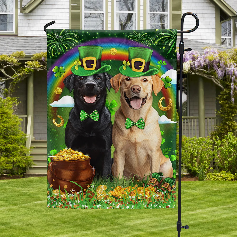 Labrador Retrieve Happy Saint Patrick's Day Irish Flag