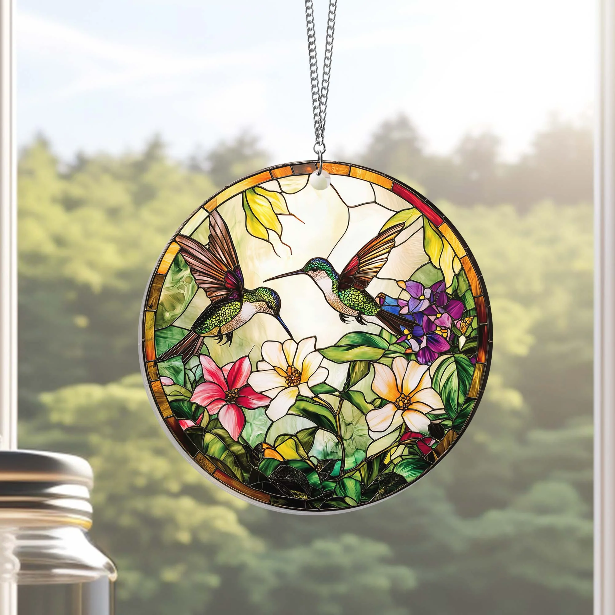 Hummingbirds Suncatcher Acrylic Hanging TPT2120ASn