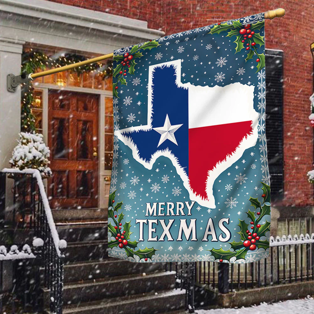 Texas Christmas Merry Texmas Flag