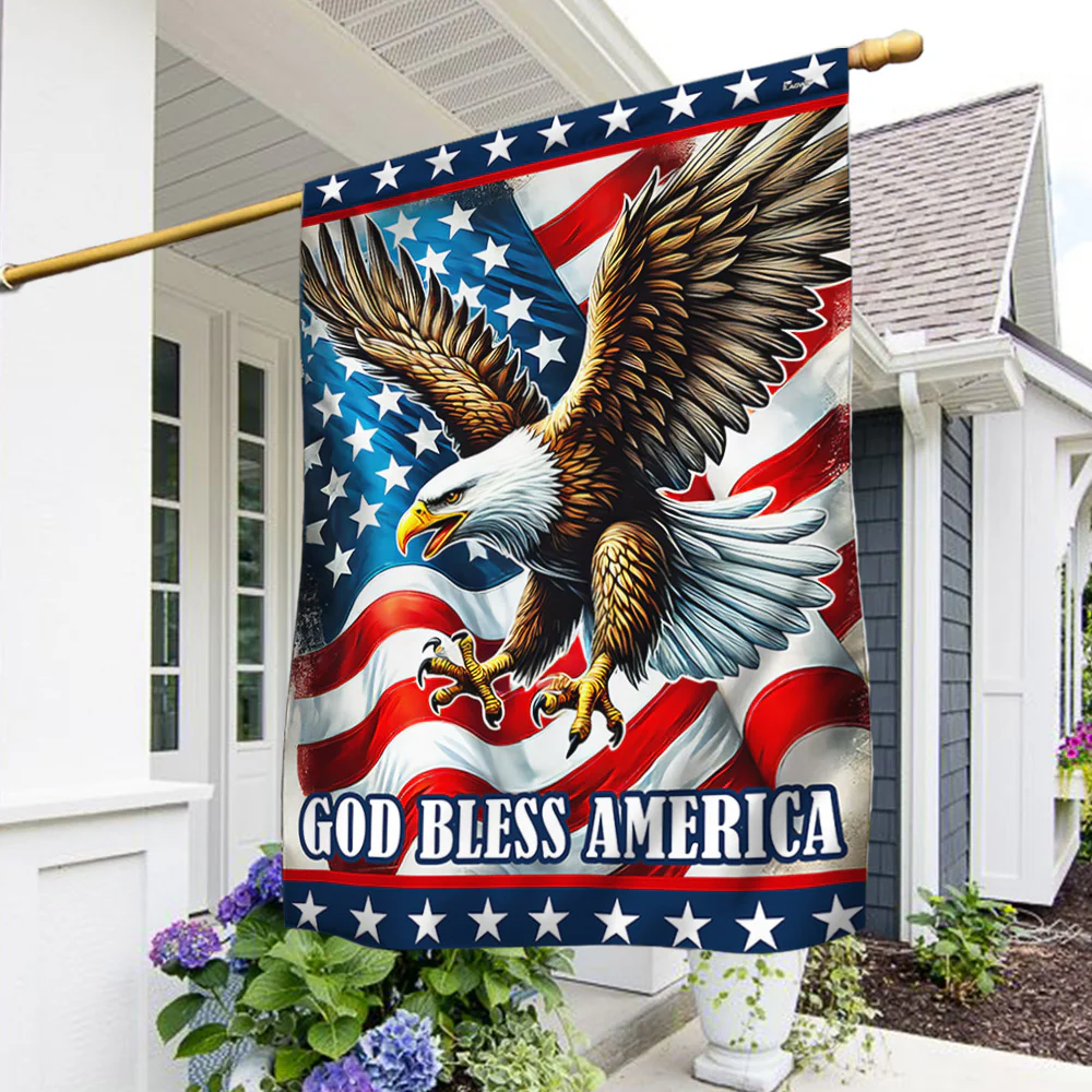 Bimipi American Flag - God Bless America Patriotic Eagle Flag
