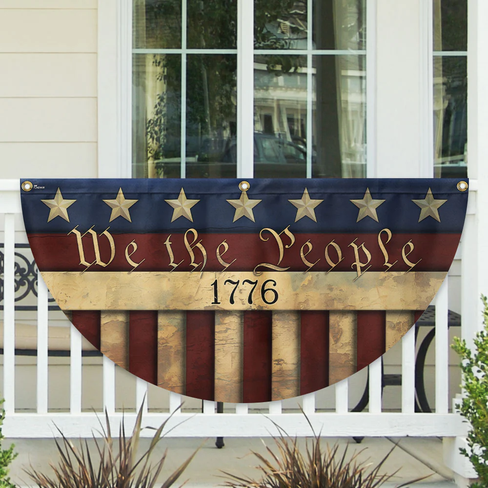 Bimipi American Flag - We The People 1776 Non-Pleated Fan Flag