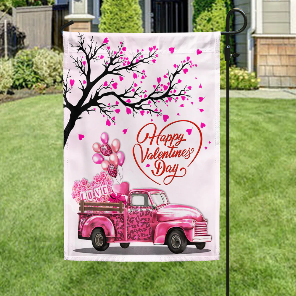 Happy Valentine's Day Flag New Home Gift Truck Home Decor