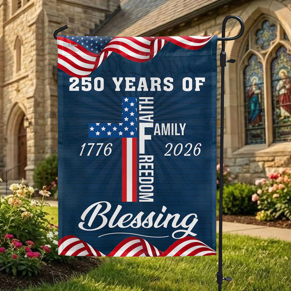 American Patriotic 1776 2026 Flag, 250 Years of Blessing Faith Flag