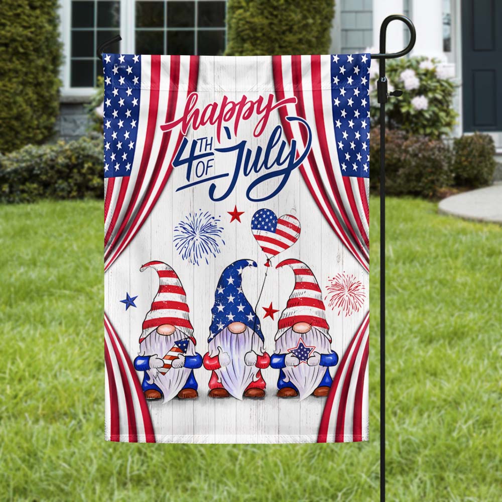 Bimipi American Flag - Patriotic Gnomes Happy 4th Of july Flag