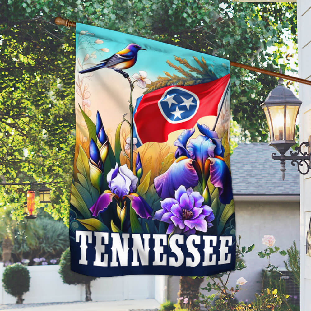 Bimipi Tennessee Mocking Bird Iris Flower Flag