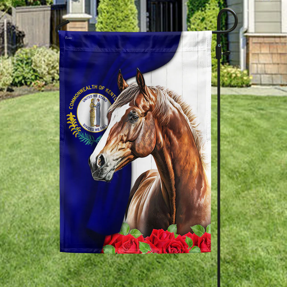 Kentucky Derby Horse Racing Flag