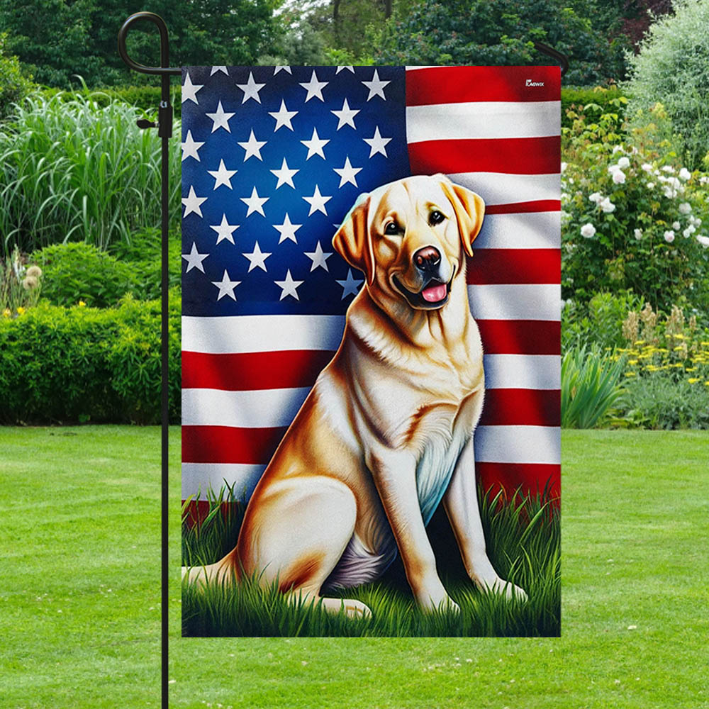 Labrador Retriever American Flag