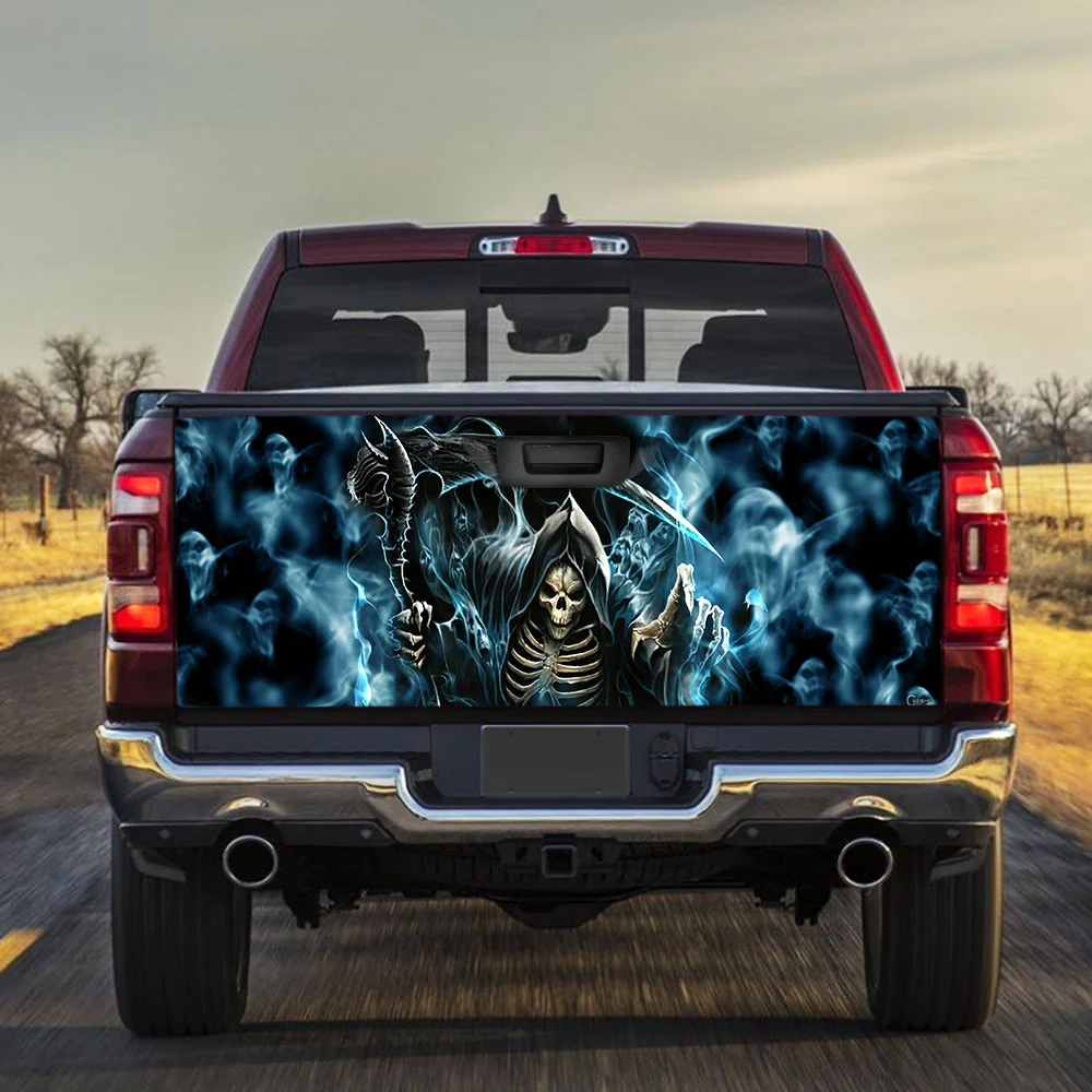 Grim Reaper Cool Truck Tailgate Decal Sticker Wrap