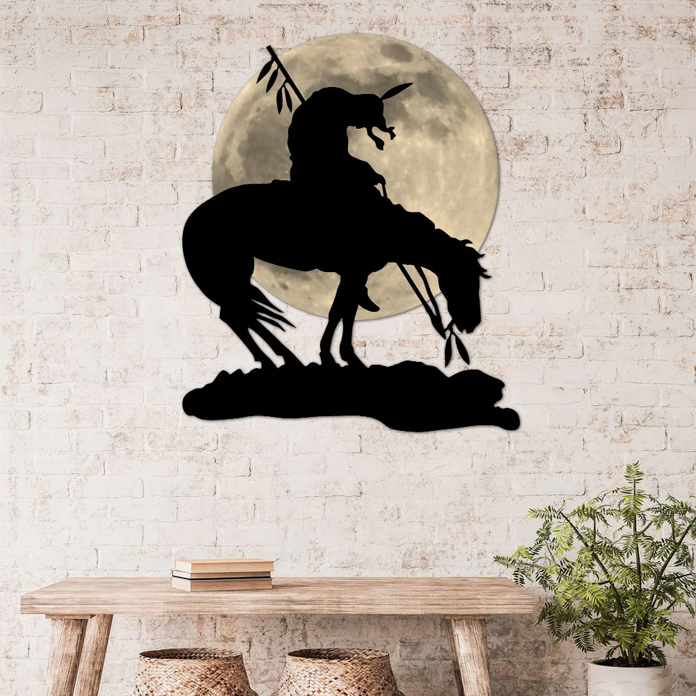 The Trail of Tears Native American Hanging Metal Sign