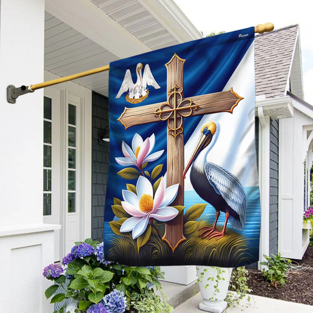 Bimipi Louisiana Christian Cross Flag