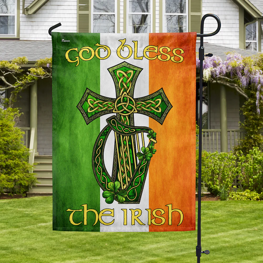 Irish Celtic Knot Cross St. Patrick’s Day Flag