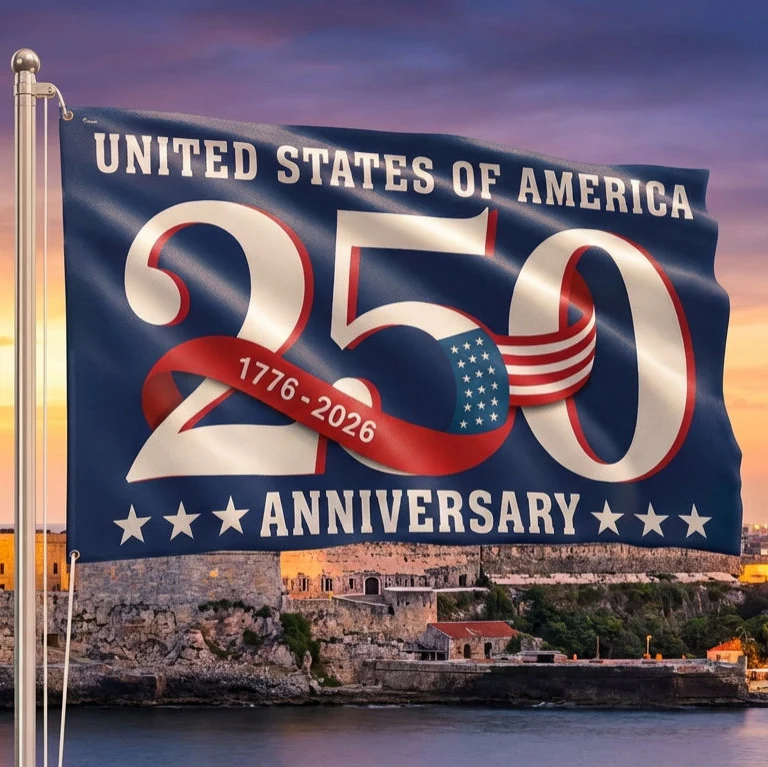 250 Years Patriotic Grommet Flag, United States of America 1776 2026