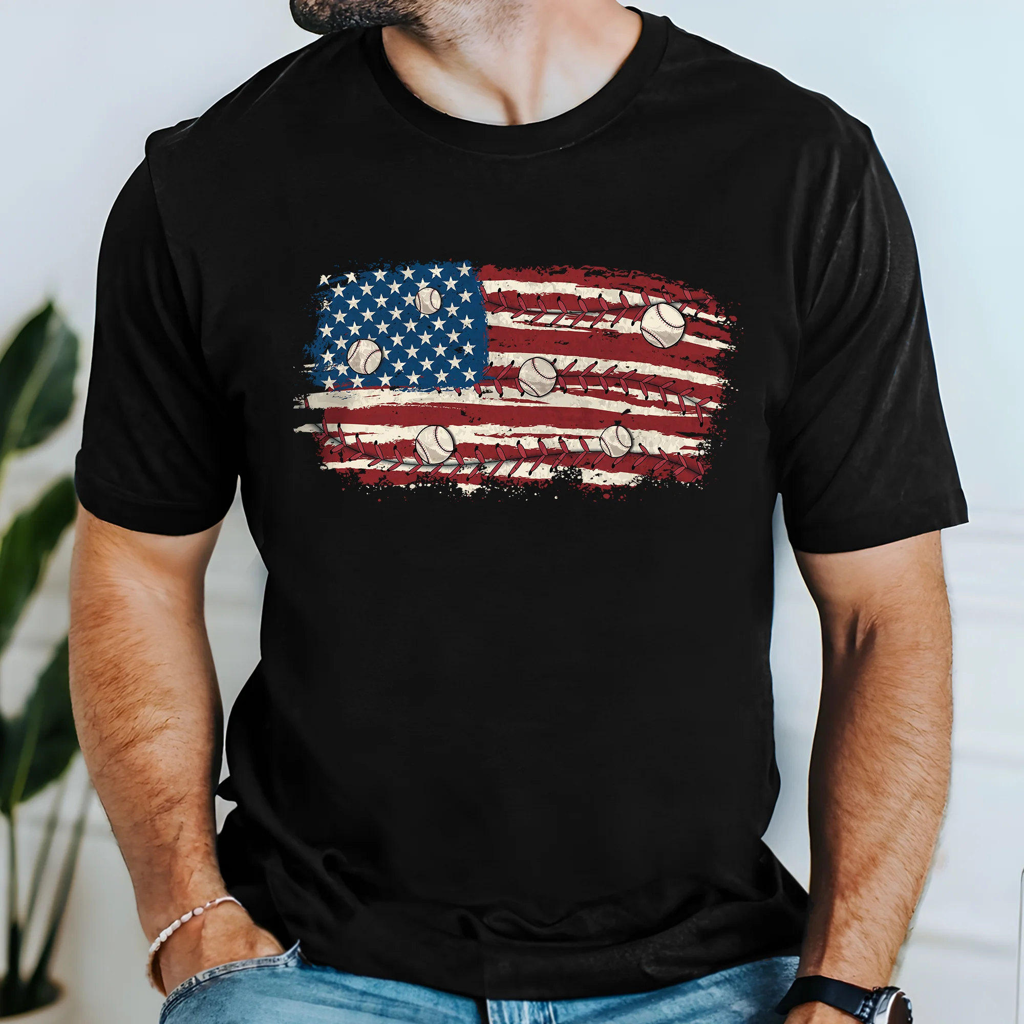 Happy 4th of july, Patriotic Baseball American Baseball T-Shirt